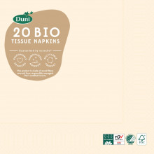 XF5708 Duni Bio Napkins 33cm 3 Ply Cream