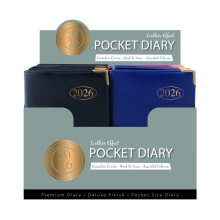DH0206 Pocket WTV Diary Premium Red, Black, Blue, Metal Corners
