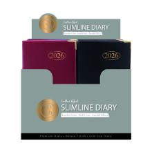 DH0205 Slim WTV Diary Premium Red, Black, Blue, Metal Corners