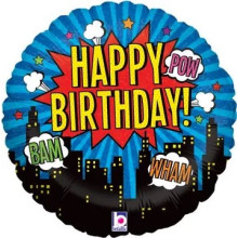 Super Hero Birthday Foil Balloon