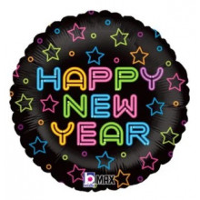 Foil Balloon New Year Neon Text 18"