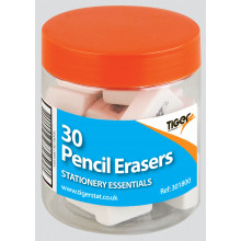 Pencil Erasers Tub 30s