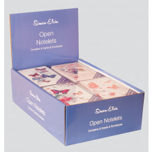 Box 8 Open Notelets Butterflies N618