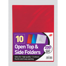 A4 Open Top/Side Heavy Duty Folder 10s