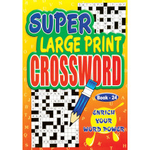 A4 Large Print Crossword 72pg 4 Asstd