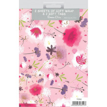 Flat Gift Wrap & Tags Floral F2552