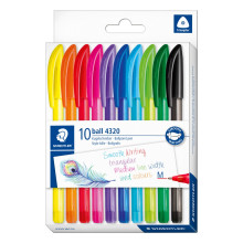 Staedtler Rainbow Ball Pens Wallet 10