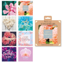 Cards Floral Birthday Boxed 8's 4492