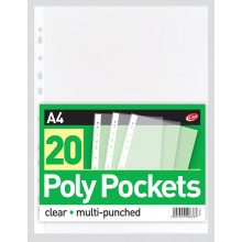 A4 Poly Pockets 20 Pack