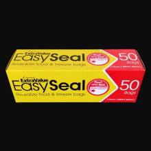 Easy Seal Food & Freezer Bags 179x230mm 50's