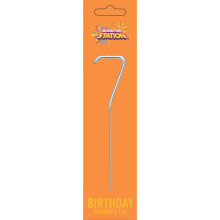 Number Sparkler Silver No.7