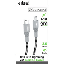 Vibe MF1 USB C to Lightning Braided Cable 2M