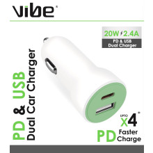 Vibe Dual PD & USB Car Charger