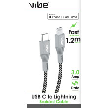 Vibe Braided Cable USB C to Lightning 1.2M