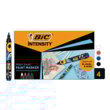 Bic Intensity Paint Marker White/Blue/Black/Red 4's
