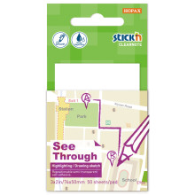Clearnote See Through Sticky Note 76 x 51mm 50 Sheets