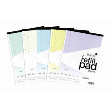 Silvine Refill Pad A4 Tinted Paper 100 Pages Asst