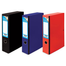 Foolscap Box File Blue / Black / Red Assorted