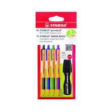 Stabilo Pointball Retractable 4's & Green Boss