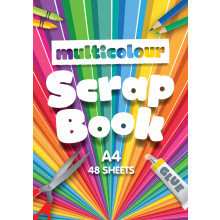 A4 Scrap Book Multi Coloured 48 Pages