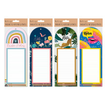 Illustrated Magnetic Notepad & Pencil