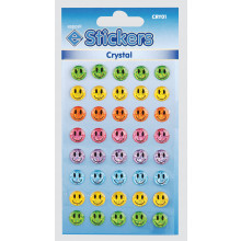 Crystal Stickers Smiley Faces CRY01