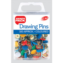 Coloured Drawing Pins Handy Pack