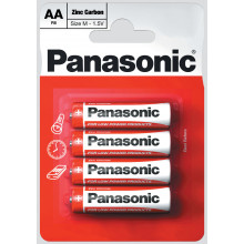Panasonic AA Zinc Carbon Batteries Pk 4