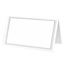 Place Card Silver Border Pack 10