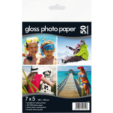 Gloss Photo Paper 7"x5" 160gsm 50 Sheets