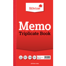 Silvine Triplicate Memo Book 8"x5" 605
