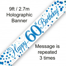 Banner Age 60 Male Sparkling Fizz Blue