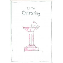 Christening Girl Cards DS6336
