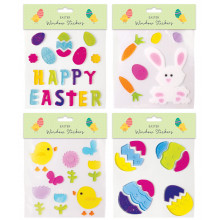 Easter Gel Window Stickers Asst