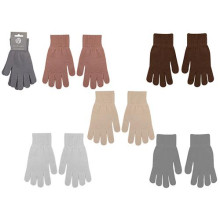 Ladies Plain Knitted Gloves 5 Asst