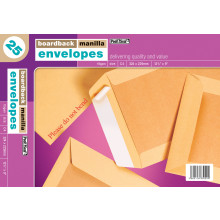 C4 Boardback Peel and Seal Manilla Envelopes 324mm x 229mm 