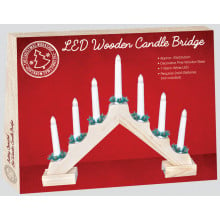 XF3906 Pine Wooden Candle Bridge LED