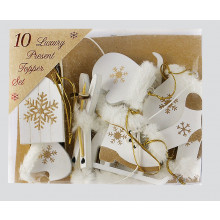 Christmas 10 Pack Wooden Present Topper