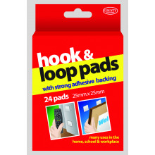 Hook & Loop Pads 25x25mm Pack 24