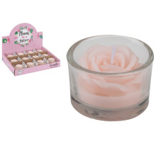 Rose Scented Glass Candle