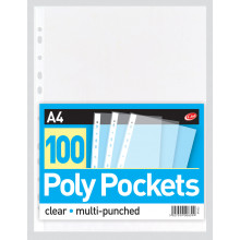 A4 Poly Pockets 100 Pack
