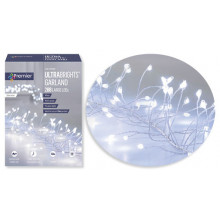 XF3411 288 LED White Silver Wire Garland Ultrabright 1.8 Metre Lit Length