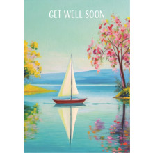 Get Well Scenic Boat C50 Card JG0097