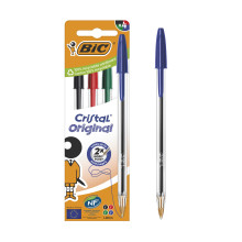Bic Cristal Pen Original Assorted Pack 4