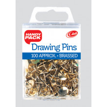 Brassed Drawing Pins Handy Pack