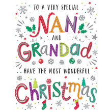 JXC0611 Nan+Grandad Text 60 Christmas Cards