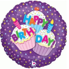 Birthday Cupcake Foil Balloon