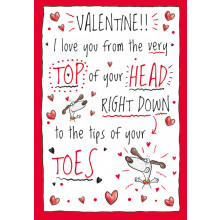 JVC0040 Open Humour 75 Valentine's Day Cards