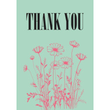 Thank You Floral C50 Card JG0089