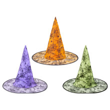 Witches Hat 3 Asst Orange/Green/Purple